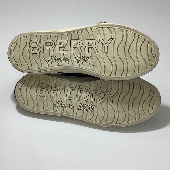Sperry top sider leather trim wool blend slip on sneakers women size 6.5 M EUC - Picture 11 of 14